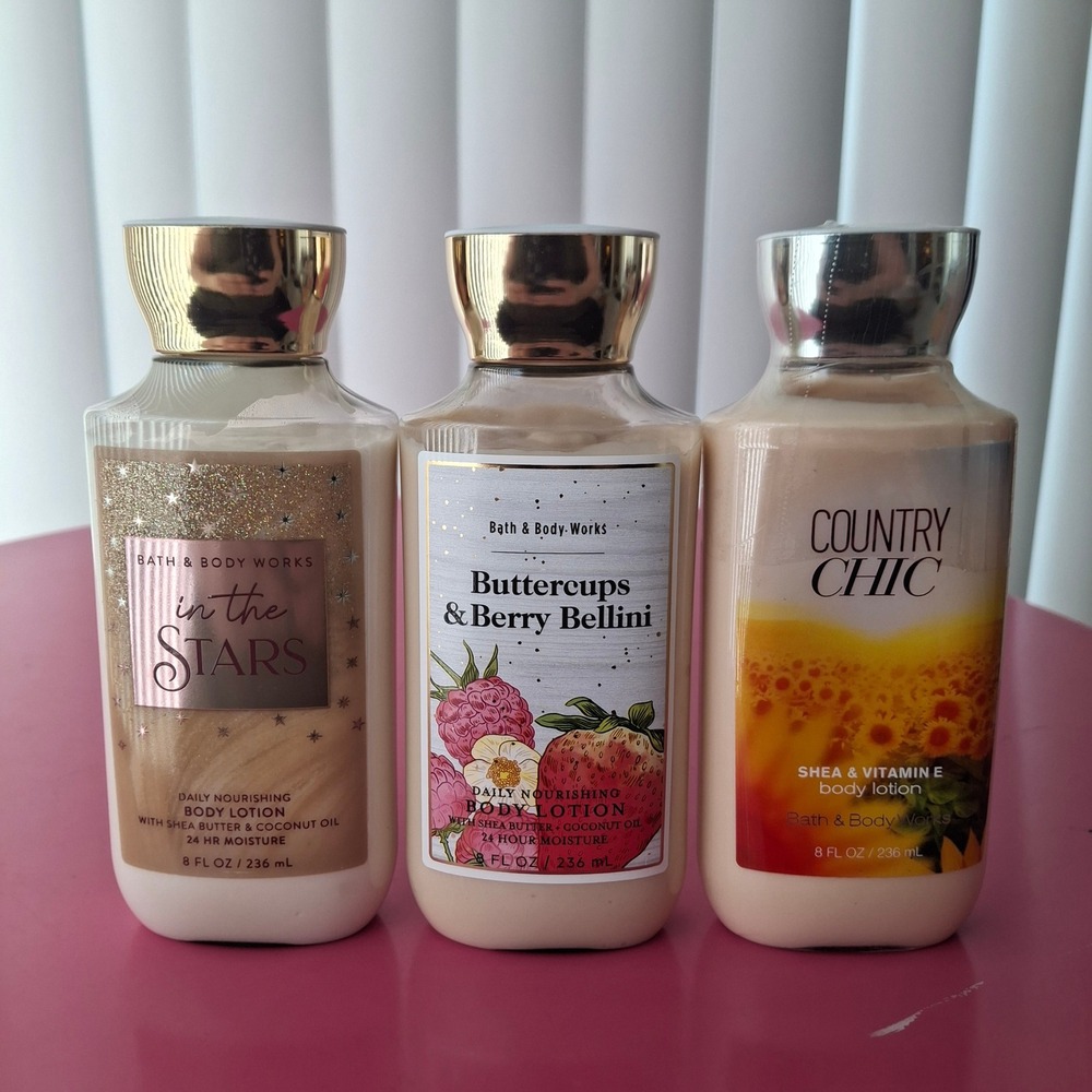 Bath & Body Works IN THE STARS BUTTERCUPS BERRY BELLINI COUNTRY CHIC Lotion 8oz